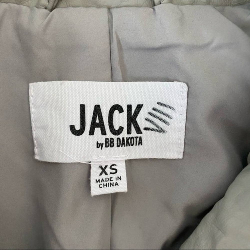 Jack by BB Dakota Vegan Leather‎ Grey Moto Jacket Size X-Small - Picture 10 of 12